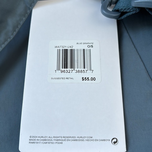 Hurley Horizon Shopper tote,zip top in/out pockets,removable crossbody strap - Picture 12 of 13